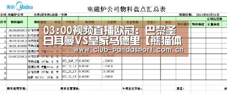 03:00视频直播欧冠:巴黎圣日耳曼VS皇家马德里【熊猫体育官网】(图3) 熊猫体育官网
